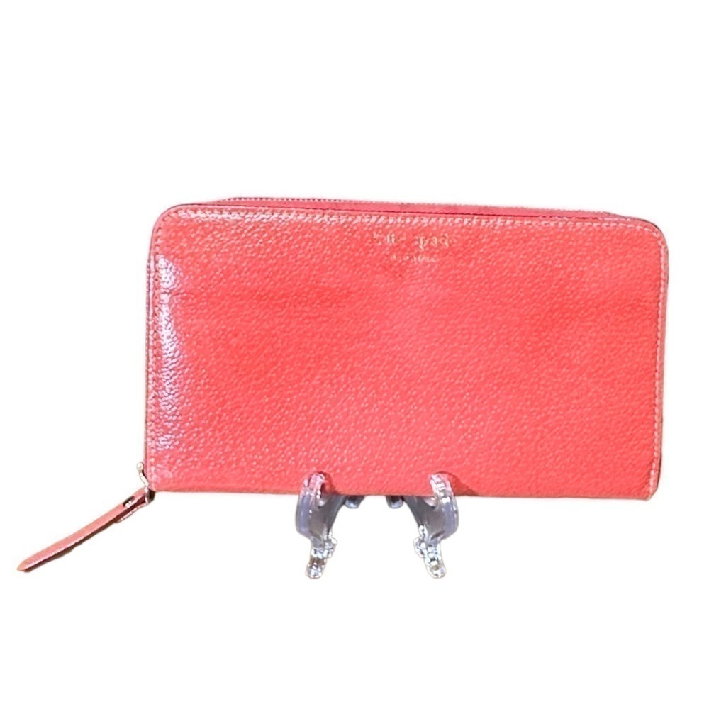 Kate Spade ♠️ Continental Zip-Around Wallet in Orange / Melon